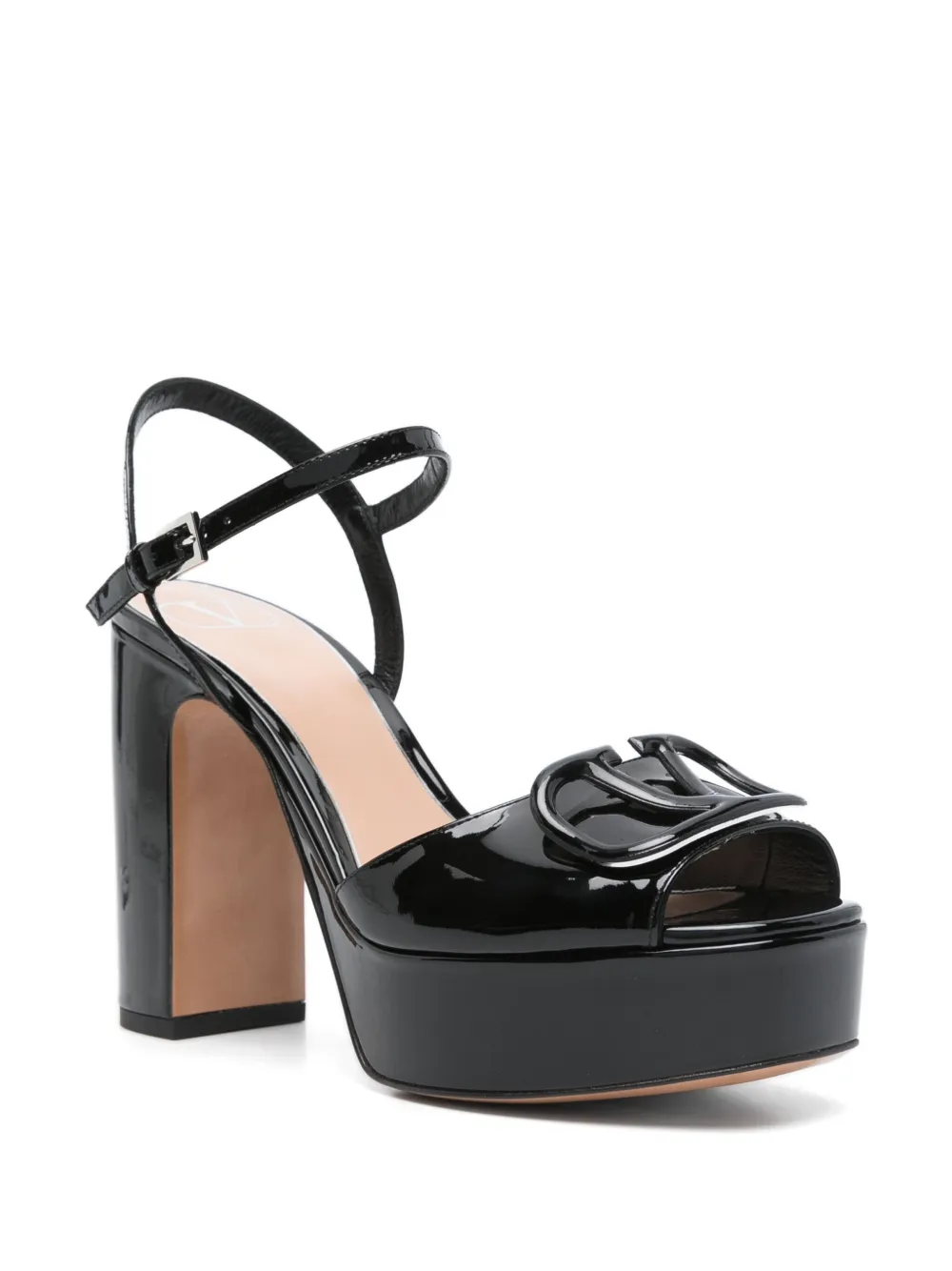 Босоножки на платформе с логотипом VLogo Signature VALENTINO GARAVANI, черный — фото 2