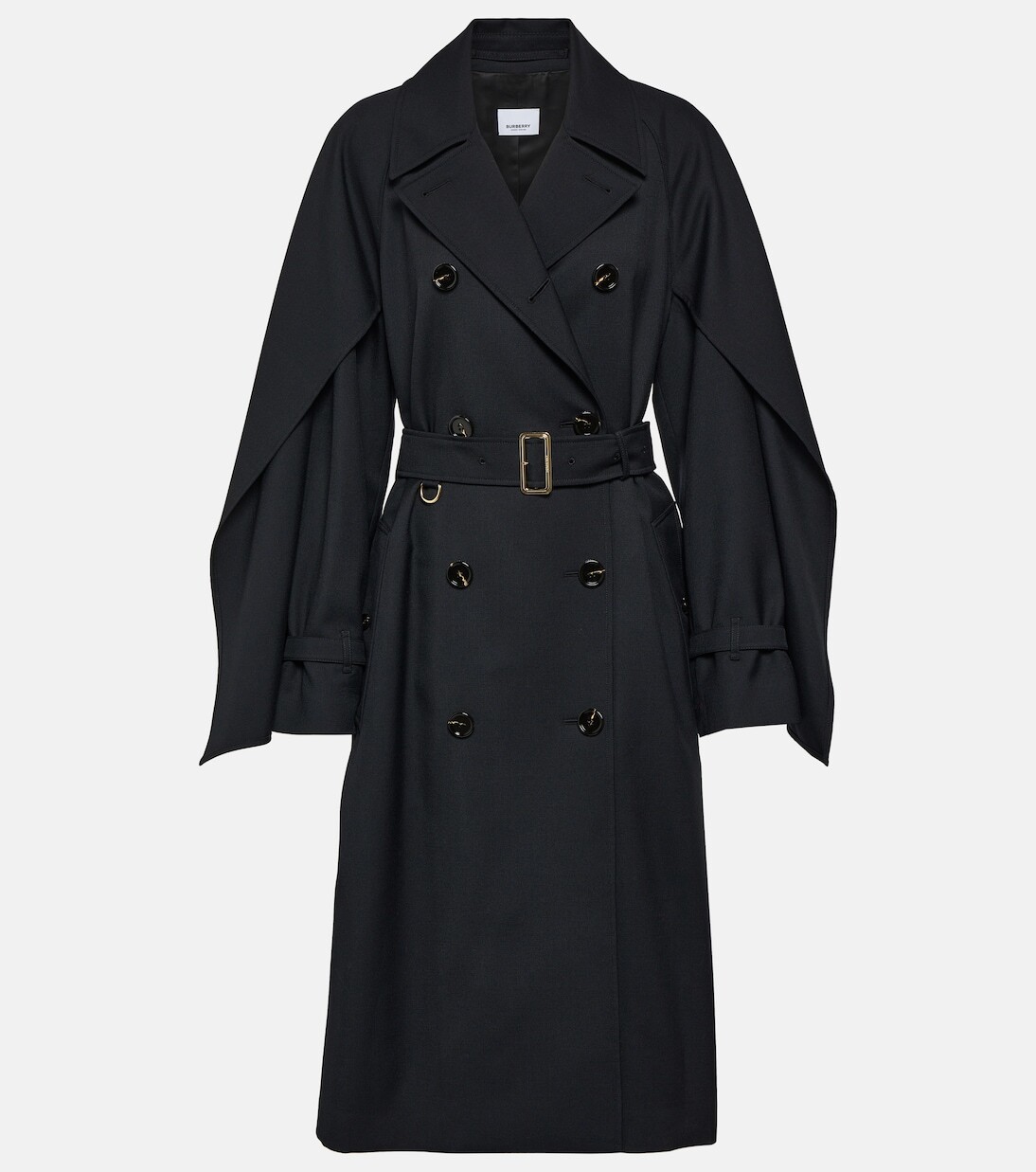 

Тренч из смесовой шерсти Burberry, черный