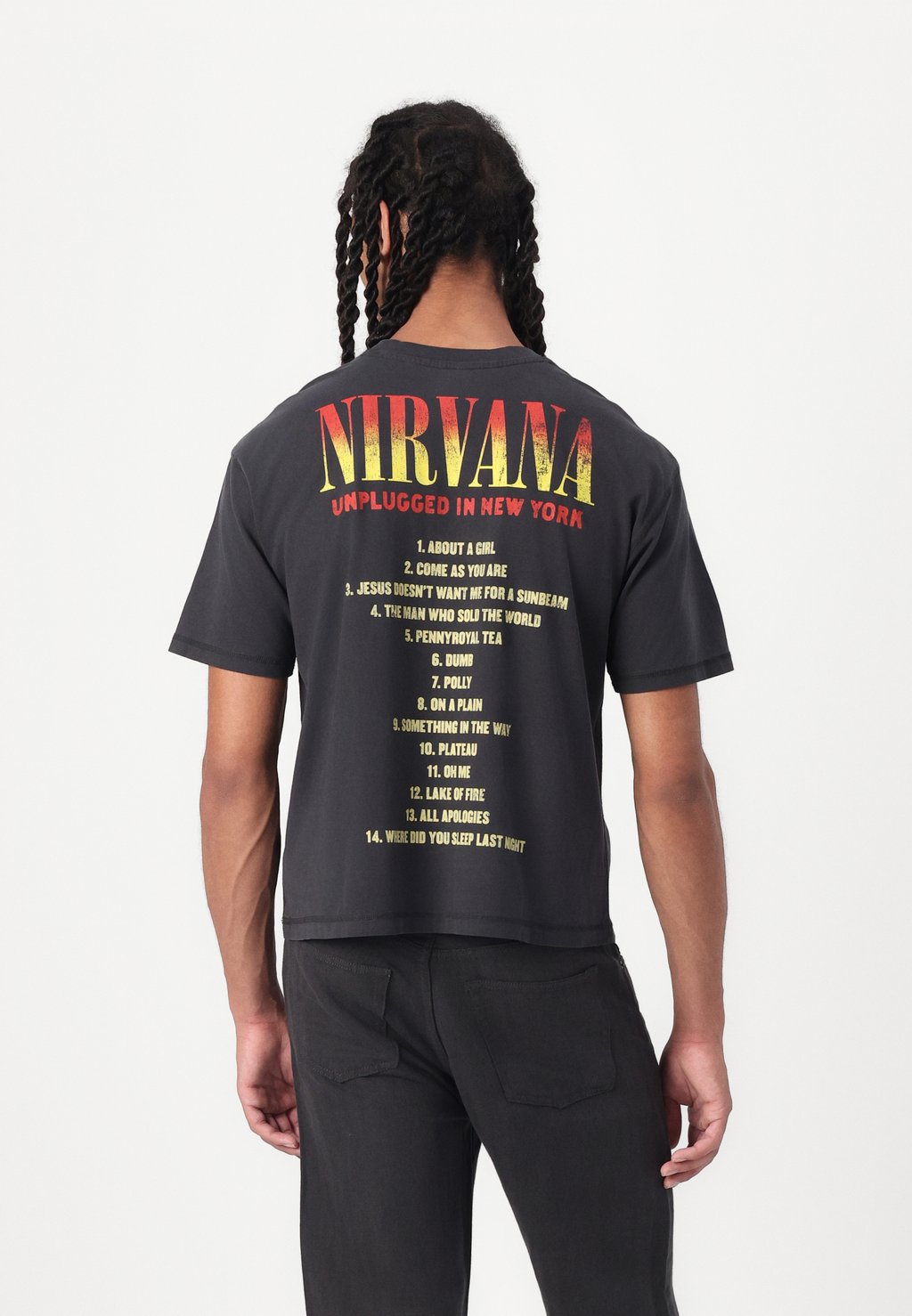 

Футболка с принтом NIRVANA CROP GAP, черный