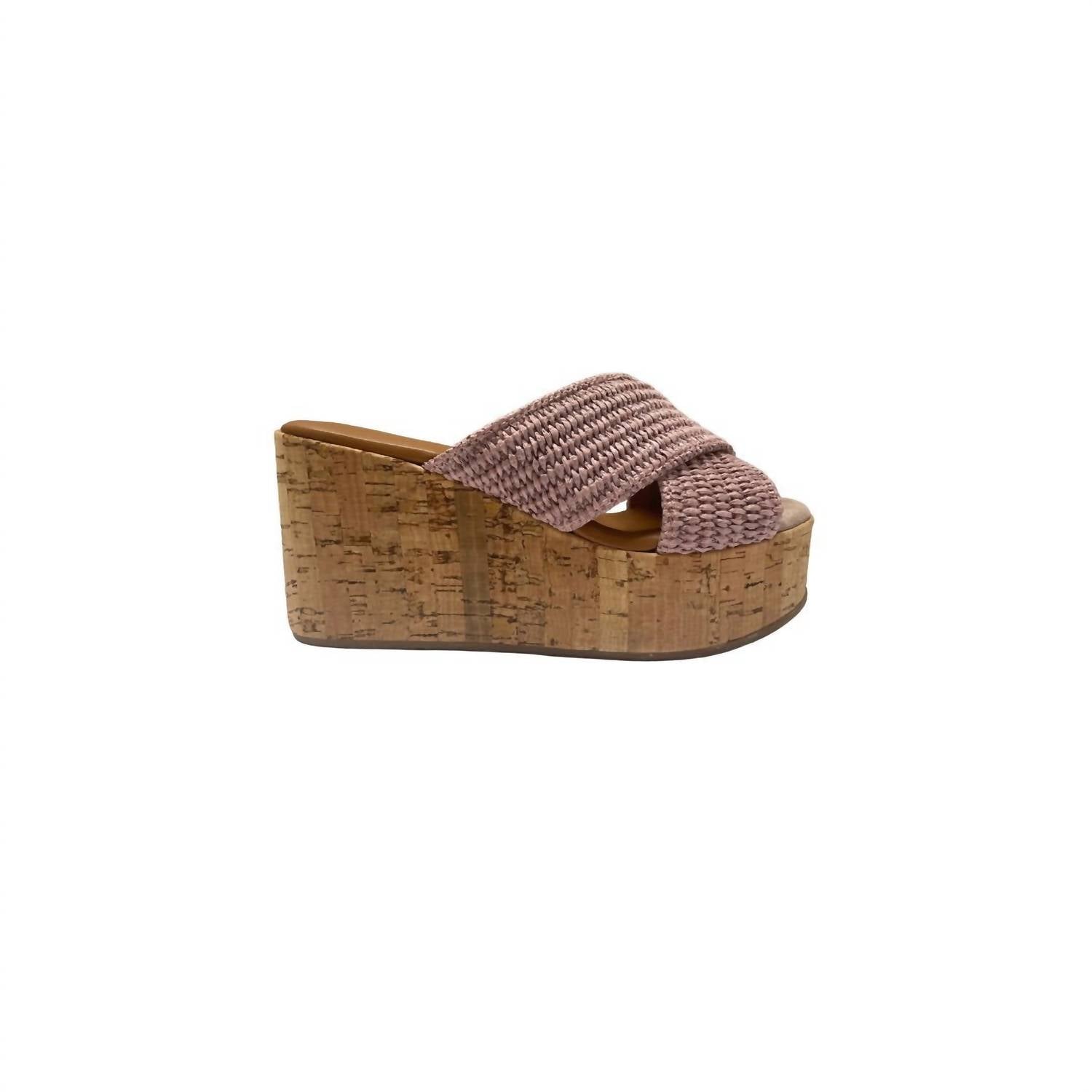 Женские туфли Jenny Raffia Wedge In Rosa CORDANI, Rosa