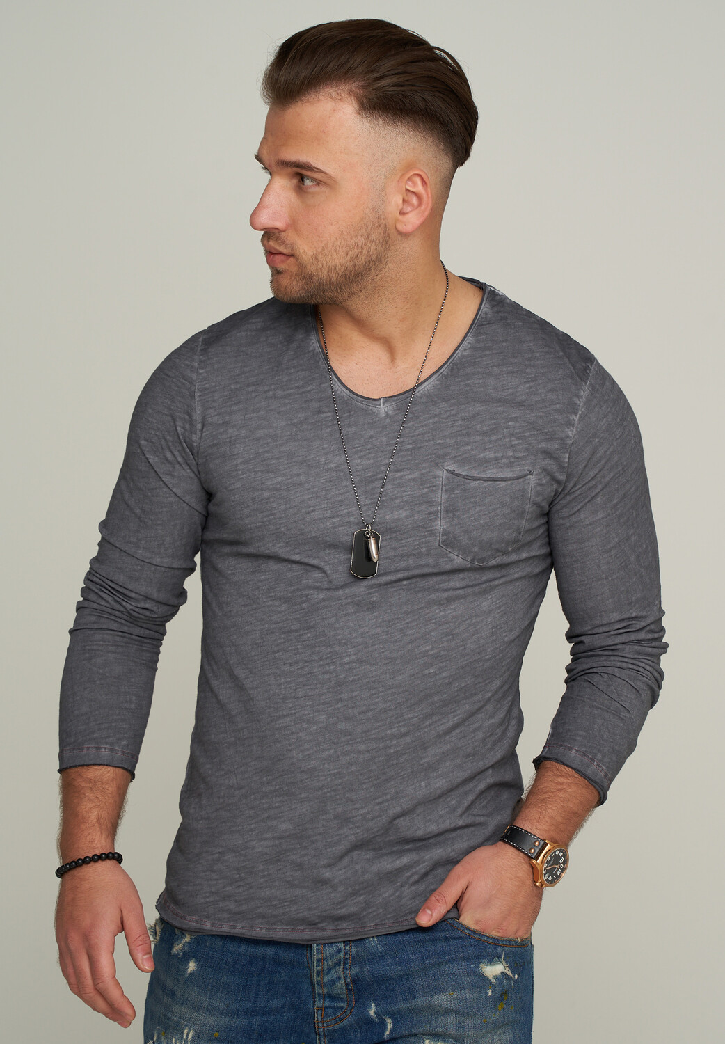 

Лонгслив CARISMA Langarmshirt CRPALIN, темно серый