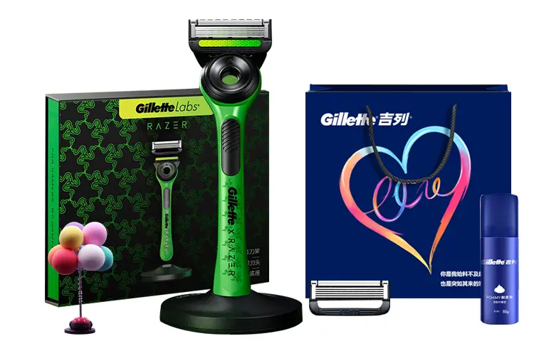 

Мужские инструменты для бритья Gillette, Love Gift Razer Co-Branded 2+1 (Shaving Bubble + Confession Balloon + Love Gift Bag)
