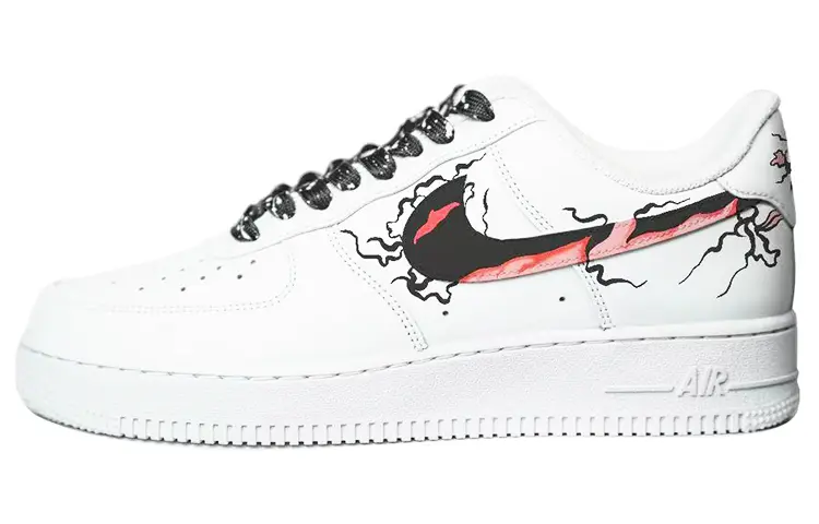 

Кроссовки Nike Air Force 1 Skateboarding Shoes Men Low-top Black, темно-красный/белый/белый/черный
