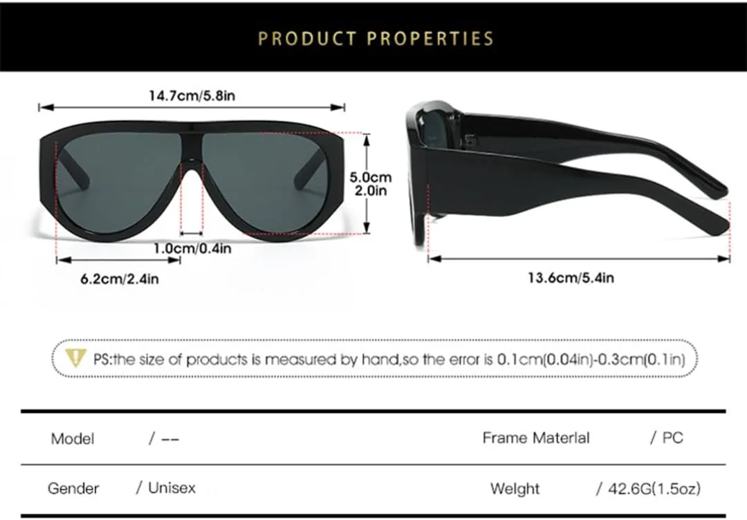 

Винтажные солнцезащитные очки большого размера для женщин и мужчин, панк-стиль, популярные очки в крупной оправе, роскошные дизайнерские очки SZVVBKK, Black Red