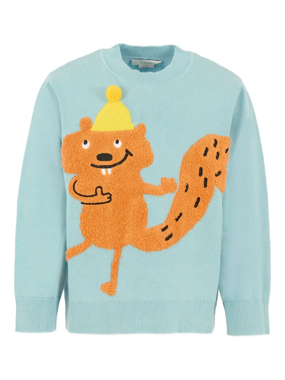 

Свитер с мотивом белки Stella McCartney Kids, синий