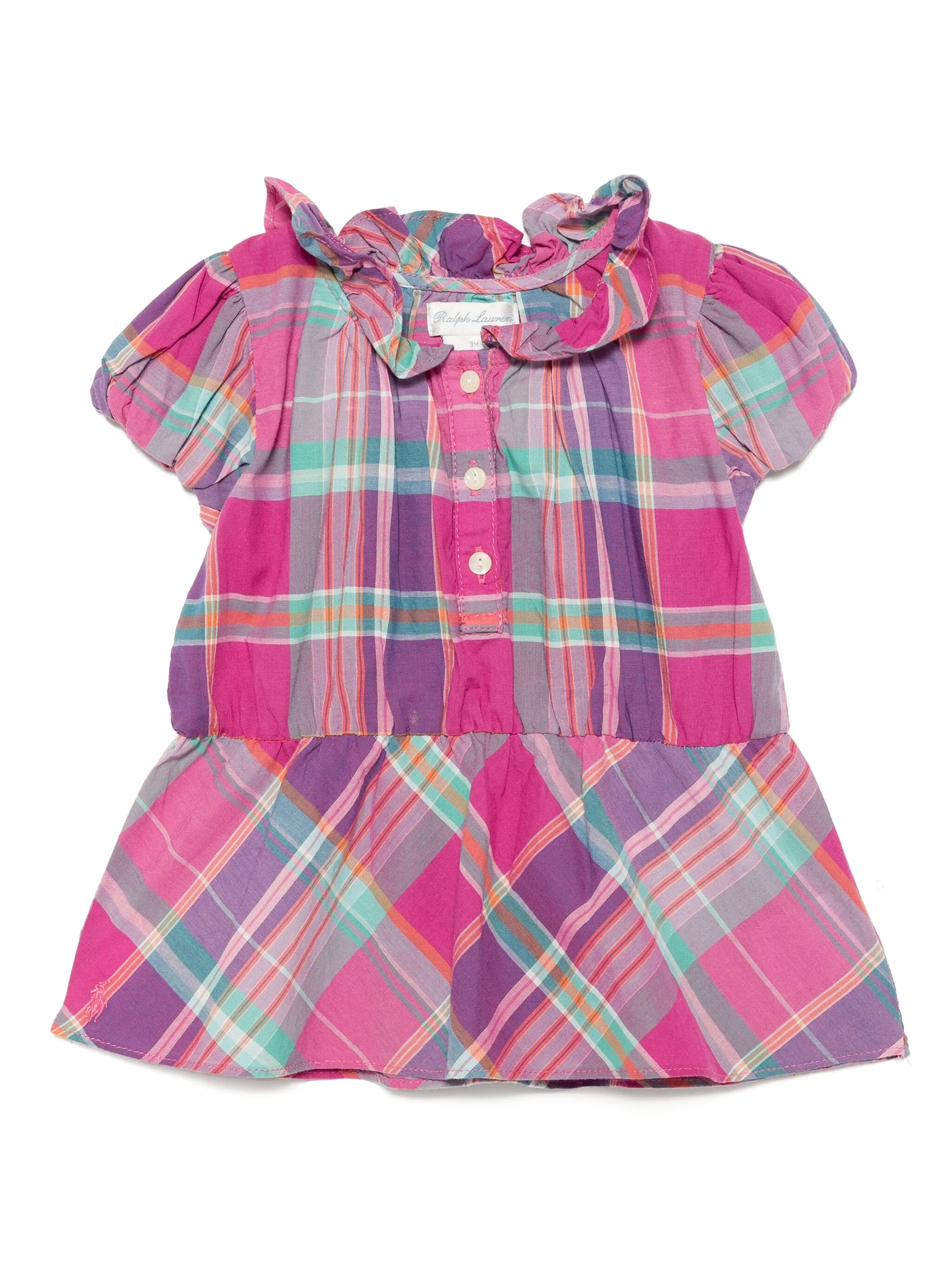 

Платье в клетку Polo Ralph Lauren Kids, розовый