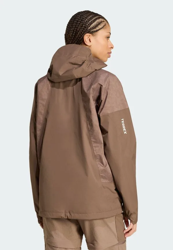 Водонепроницаемая куртка terrex xperior 2.5 layer hybrid Adidas Sportswear, Trace Brown — фото 2