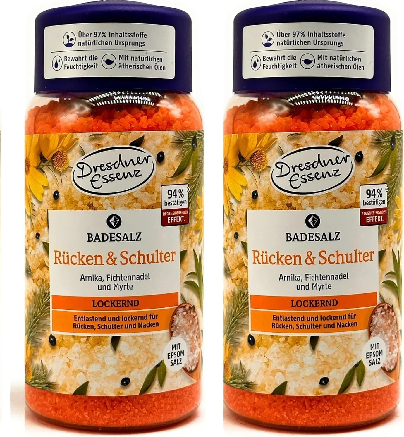 Соль для ванн Dresdner Essenz «Спина и плечи», 2 x 600 г Dresdner Essenz