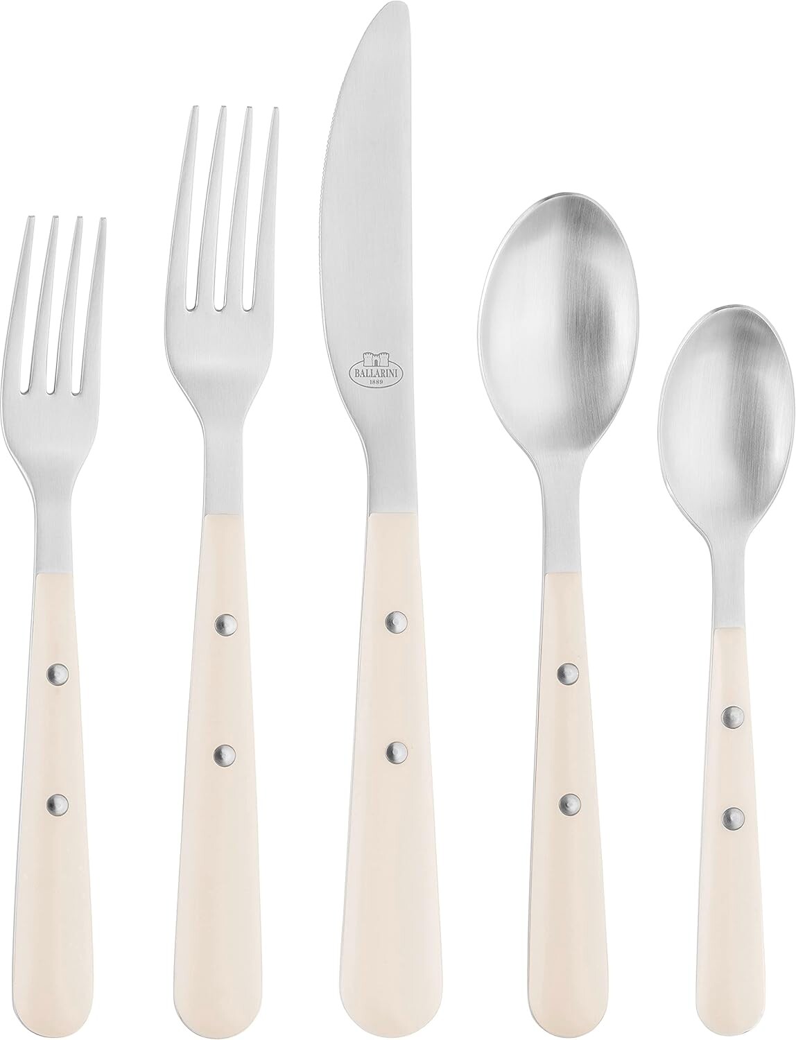

Ballarini 01222-320 Набор столовых приборов Avola Flatware, 20 предметов, кремово-белый