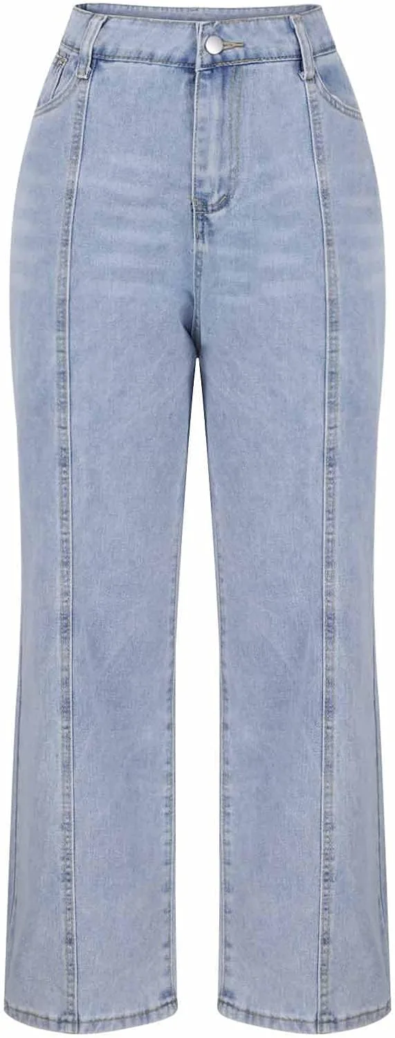 Женские джинсы Baggy Barrel High Waisted Wide Leg Stretchy — фото 3
