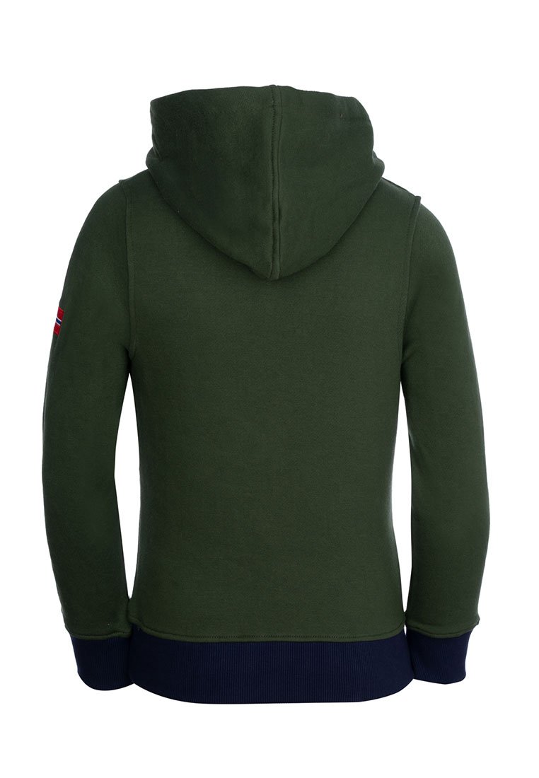 Худи TROLLKIDS Hoodie, Forest Green Navy Flame Orange/Green — фото 2
