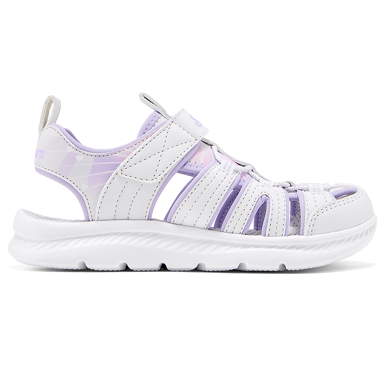 Skechers Kids Сандалии белые/разноцветные, износостойкие, дышащие, нескользящие, низкие, детские — фото 2