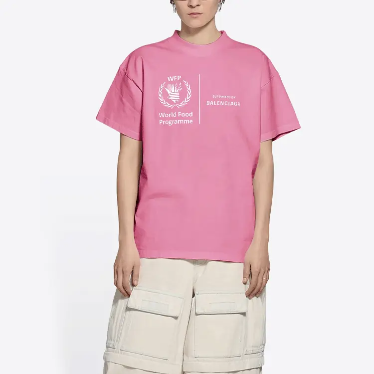 Balenciaga Женская футболка, цвет   Pink — фото 4