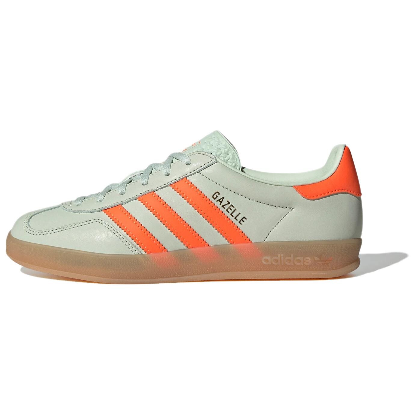 

Кроссовки Adidas Gazelle Indoor Linen Green Solar Orange Women's, цвет Aloe Wash/Hazelnut/Feather Gray