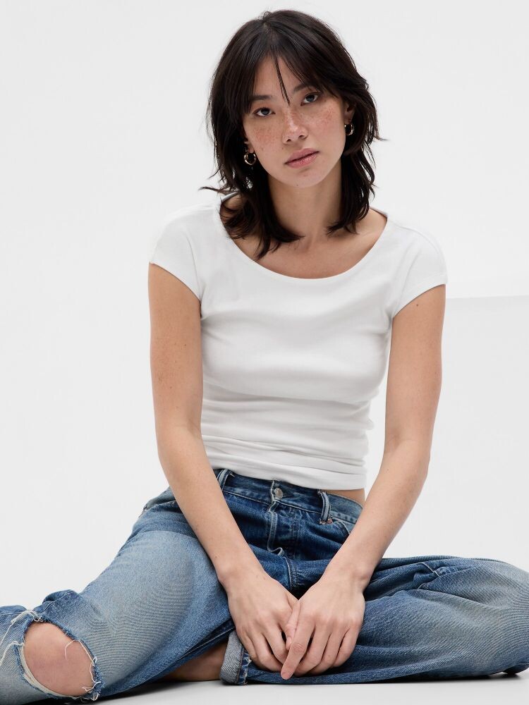 

Футболка с короткими рукавами Gap, белый