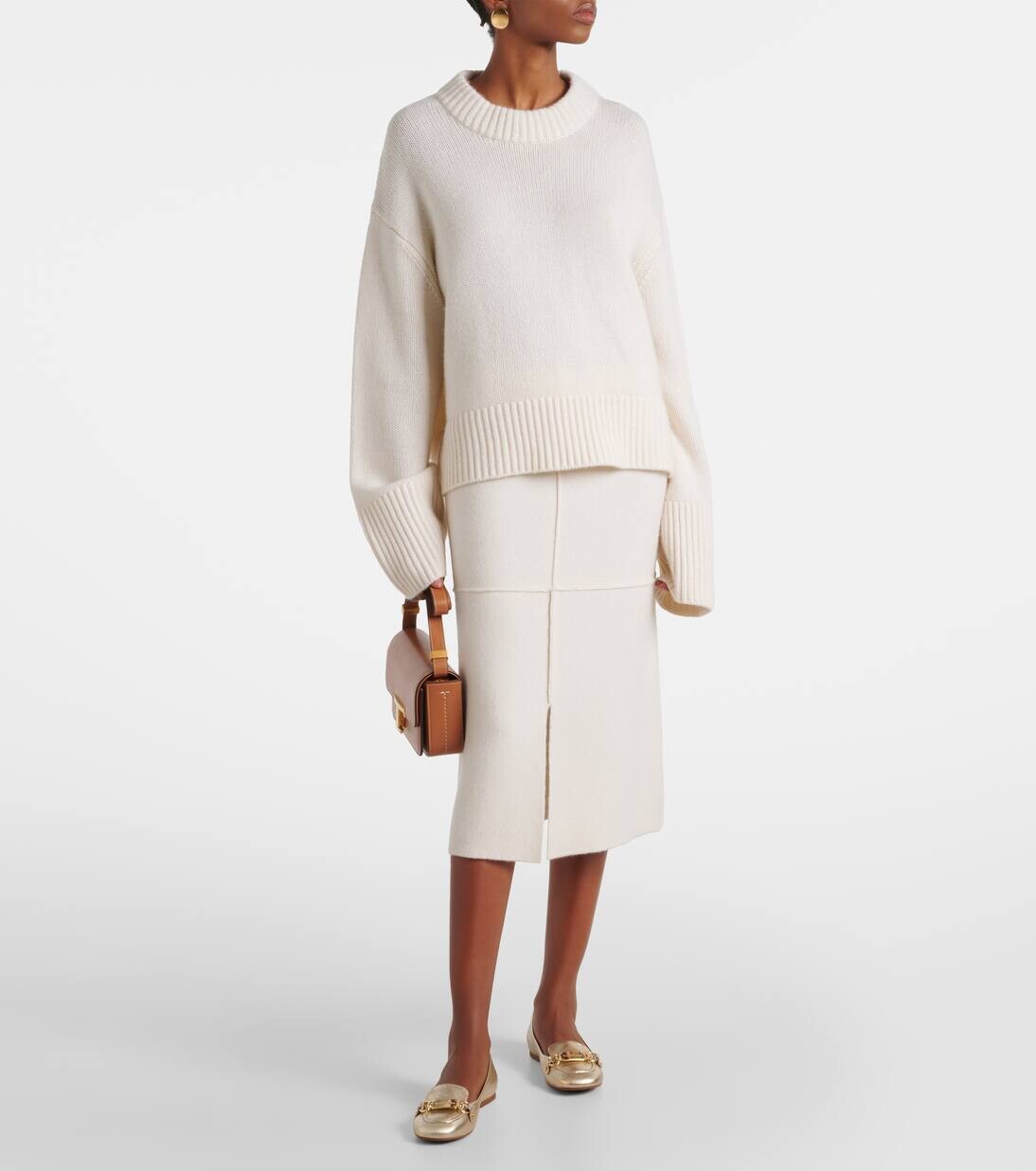 Фирменные балетки из металлизированной кожи See By Chloé, цвет light gold — фото 2
