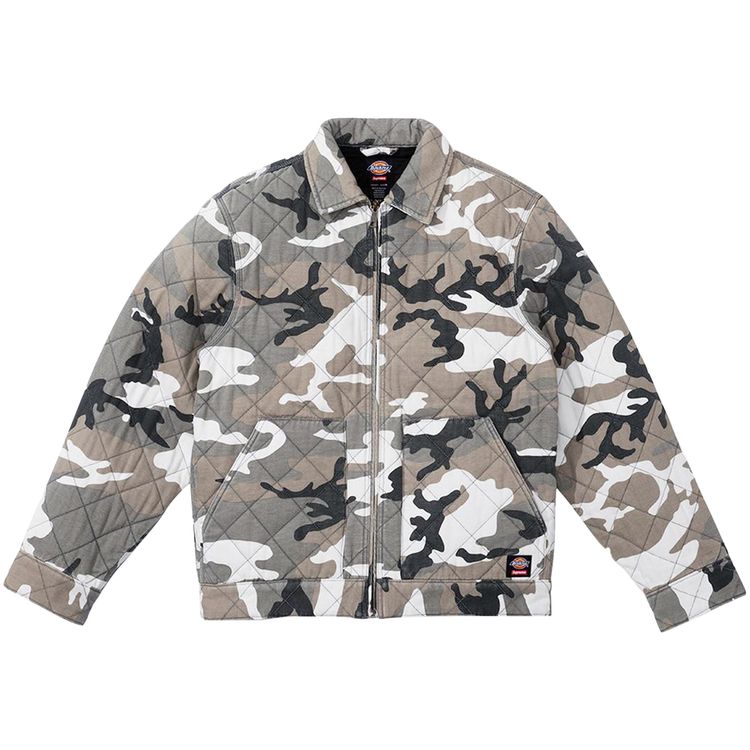 

Куртка Supreme x Dickies Quilted Work Jacket 'Grey Camo', серый