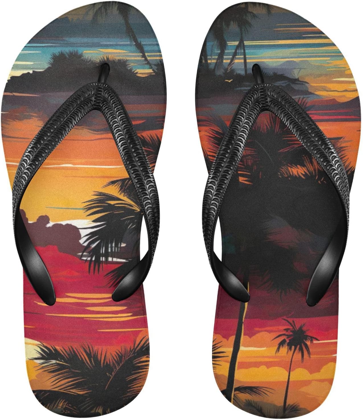 

Женские и мужские летние пляжные шлепанцы Palm Leaf с тропическим дизайном, для душа Kfbe