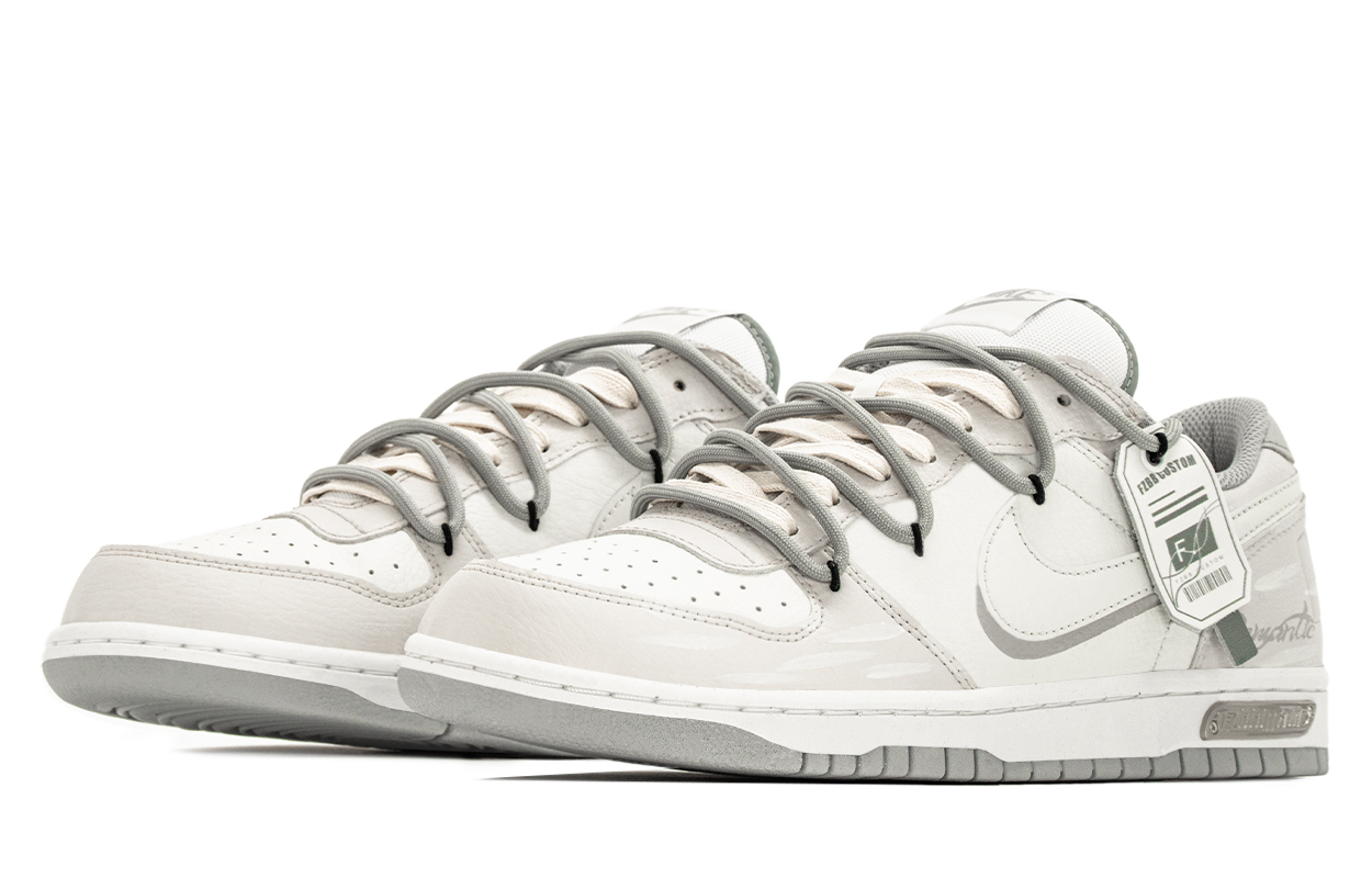 Nike Кроссовки Big Fashion Romance Abrasion Resistant Breathable Low top Skateboard для мужчин, серый белый — фото 4