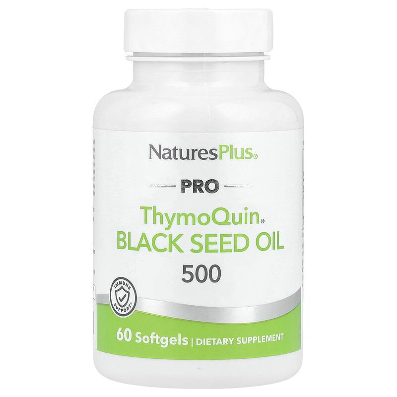 

NaturesPlus, Pro ThymoQuin, масло черного тмина 500, 500 мг, 60 мягких таблеток