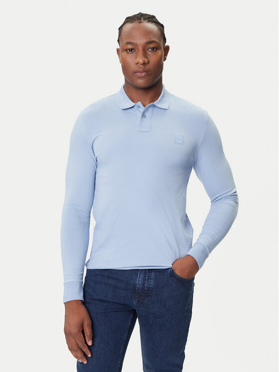 

Поло slim fit Passerby 50507704 Boss, голубой