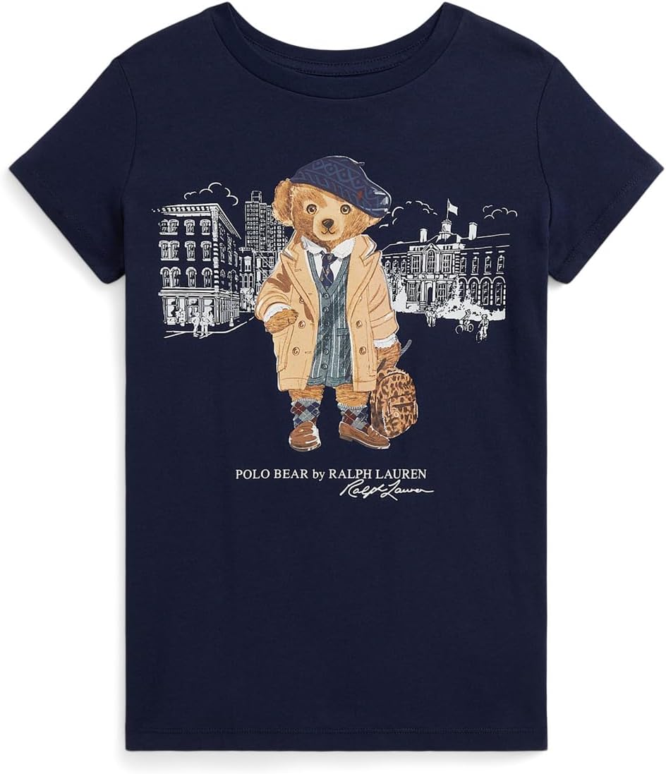 

Футболка Polo Ralph Lauren Kids Polo Bear Cotton Jersey Tee, цвет Refined Navy, Синий, Футболка Polo Ralph Lauren Kids Polo Bear Cotton Jersey Tee, цвет Refined Navy