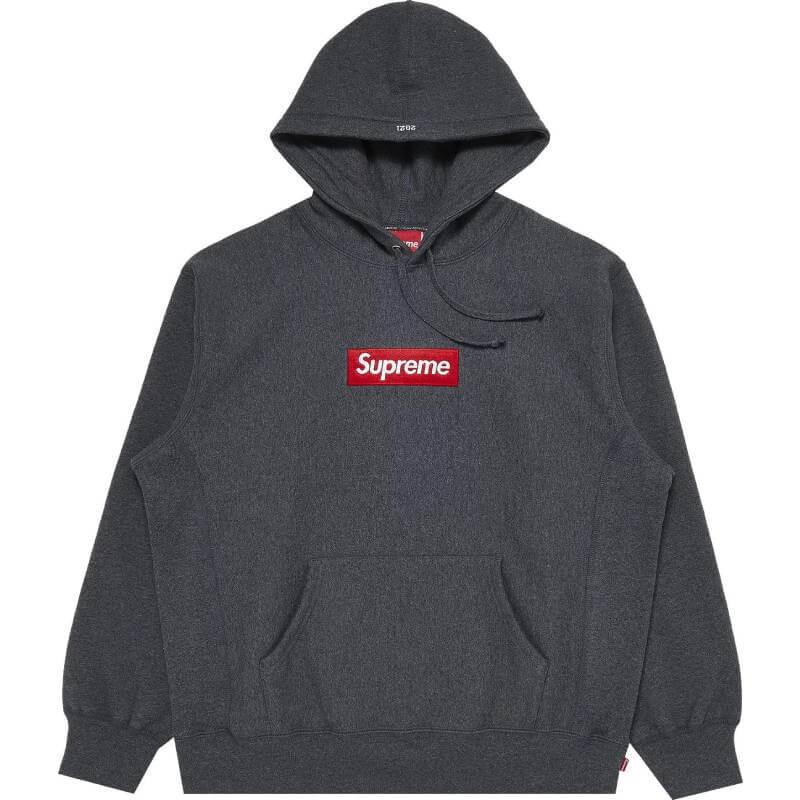 

Худи Supreme Box Logo, темно-серый