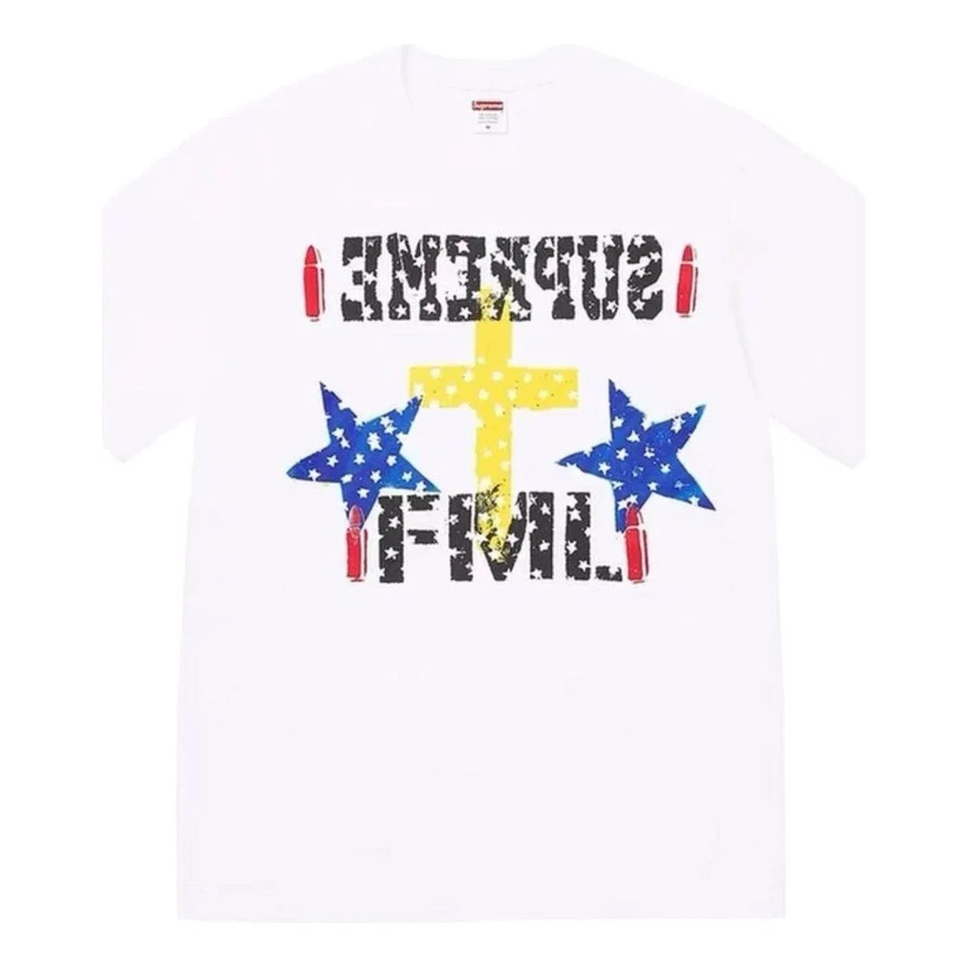 Мужская футболка с принтом FML Supreme, белый