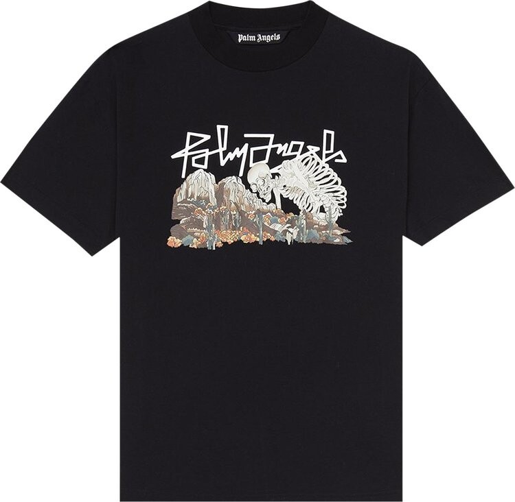 

Футболка Palm Angels Desert Skull Tee 'Black/Multi', черный