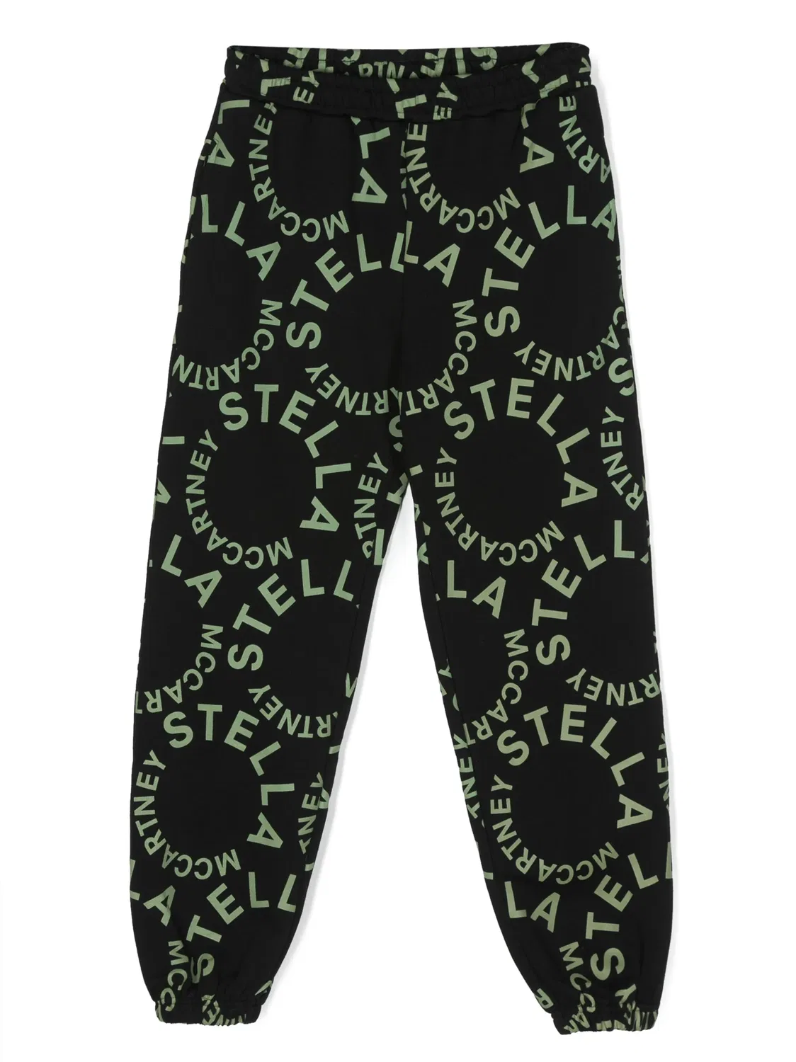Штаны с логотипом из хлопка Stella McCartney, черный