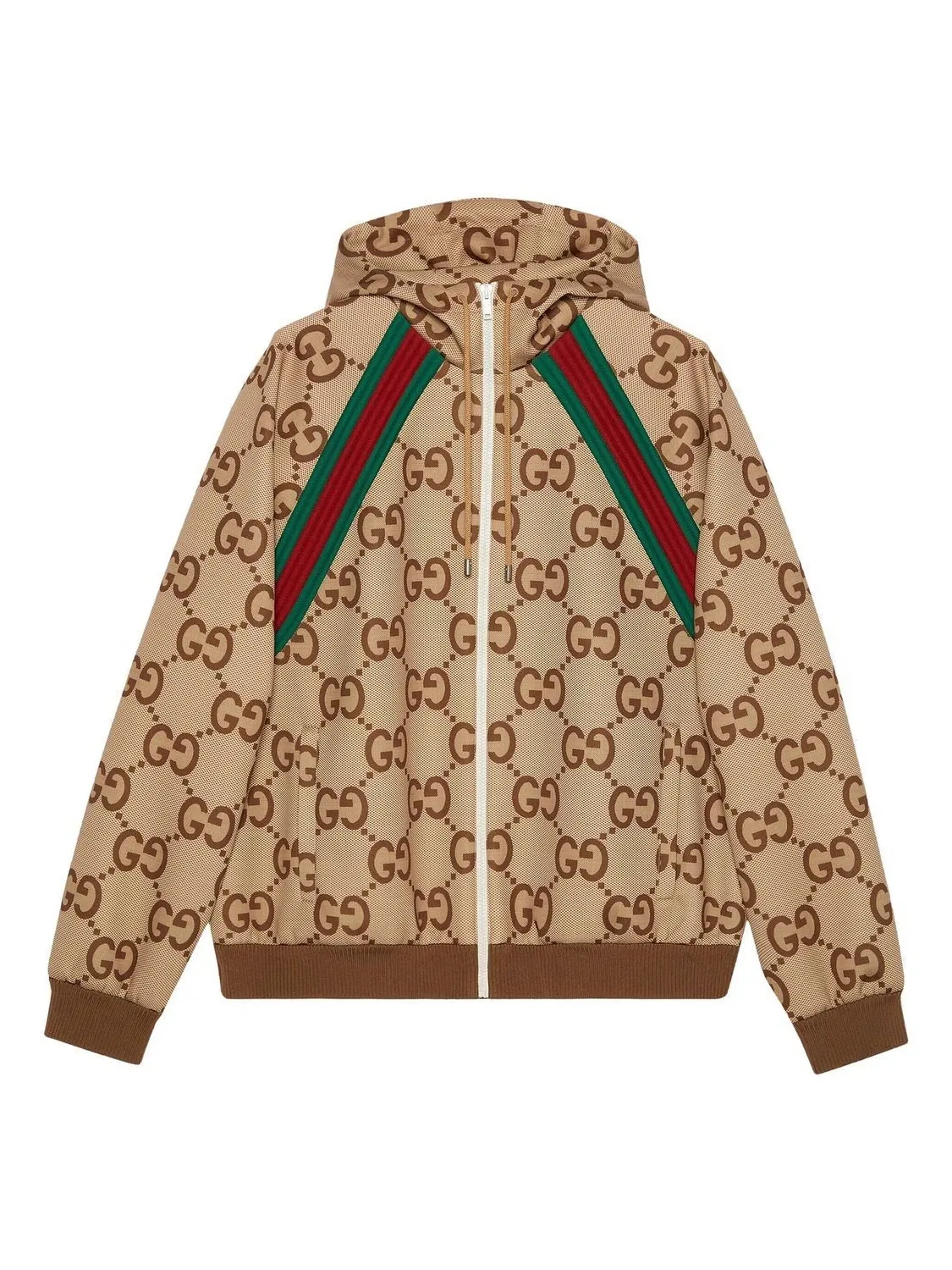 Куртка с капюшоном GG Supreme Gucci, коричневый