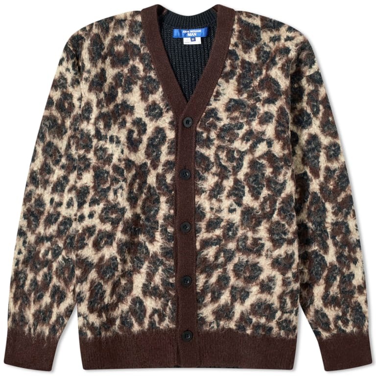 

Кардиган Junya Watanabe MAN x Acrylic Tam Leopard Print, коричневый/черный