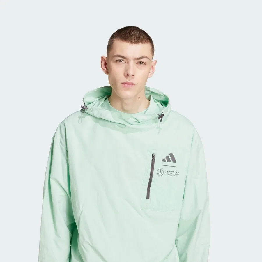 Ветровка Mercedes-AMG Petronas Formula One Team Premium Woven Windbreaker, adidas, Зеленый — фото 4