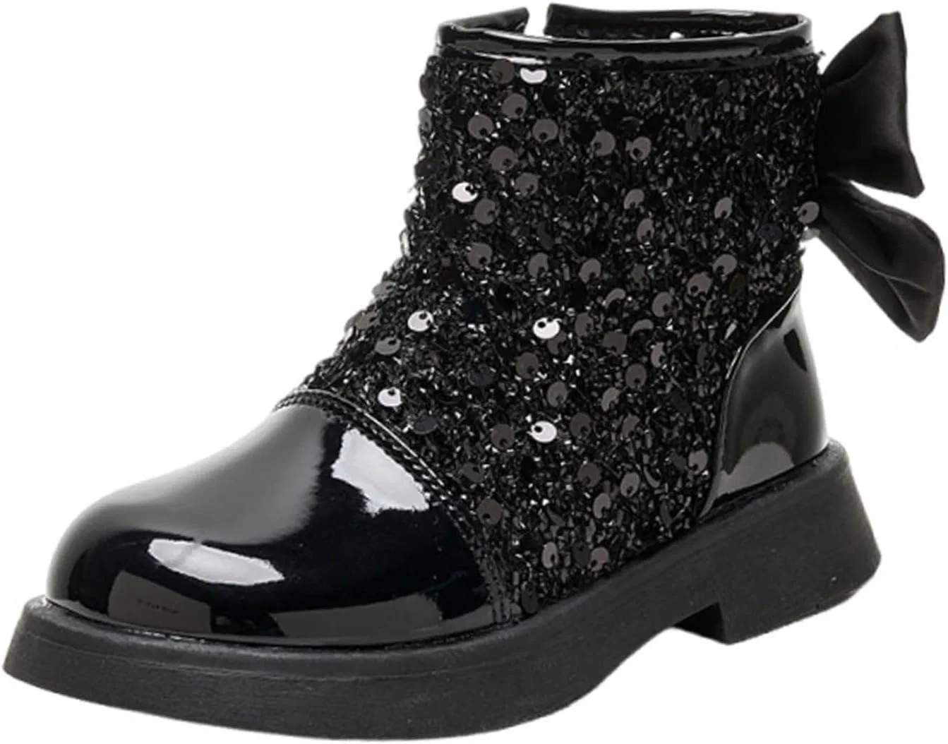 Детские ботинки для девочек с блестками Zzalalana, Black