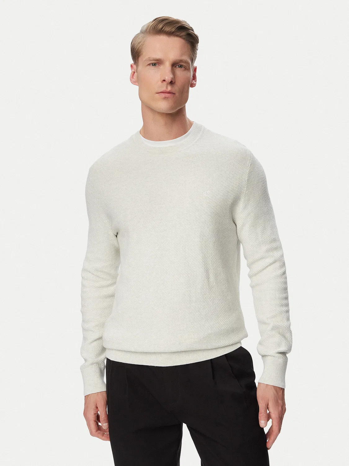 Мужской пуловер стандартного кроя Calvin Klein, серый