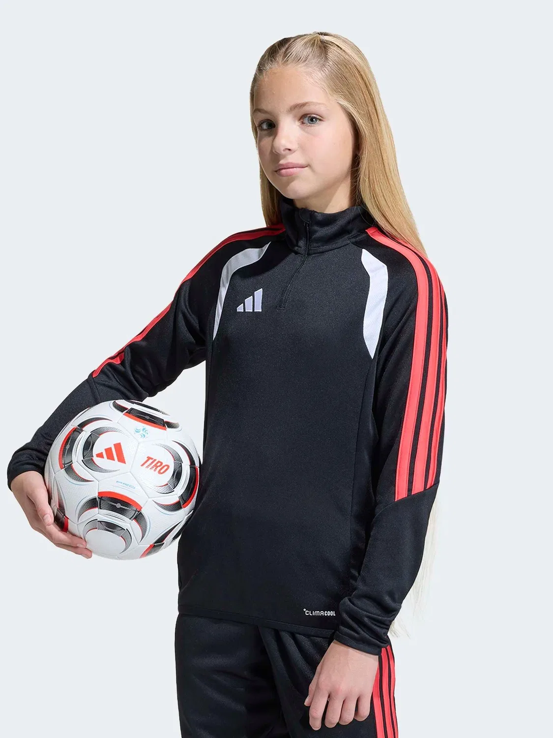 Тренировочная куртка Tiro 26 League adidas, черный/красный