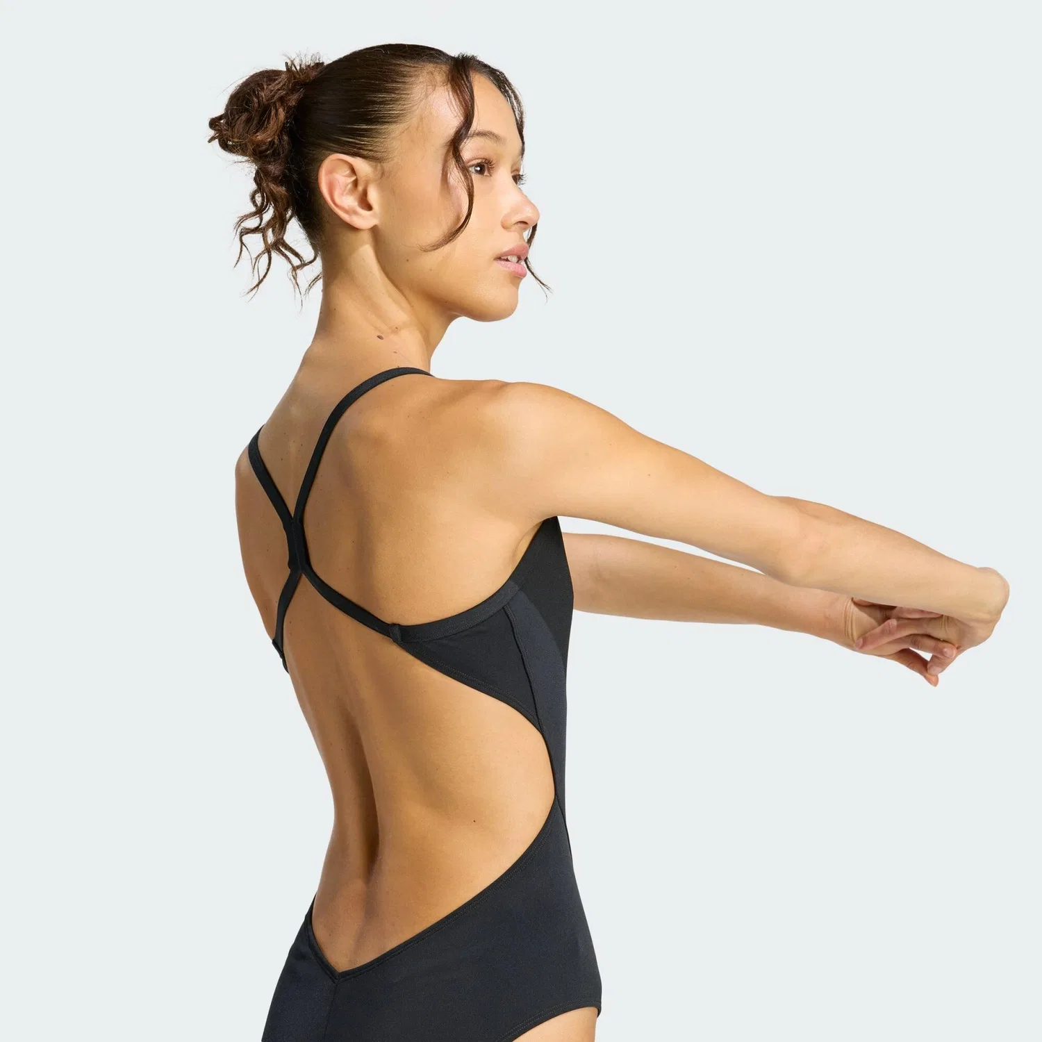 Женский слитный купальник с тонкими бретелями Ripstream Team Thin Straps C-Back Adidas, Schwarz — фото 4