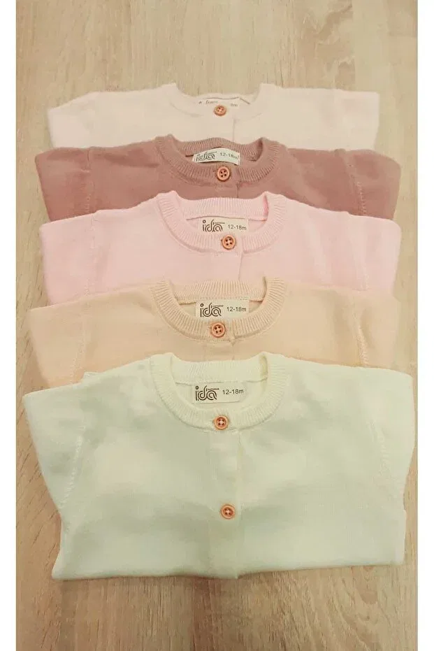 Детский кардиган для девочек хлопковый Luna tri̇ko baby cardigan Ida Triko, Powder Pink — фото 2