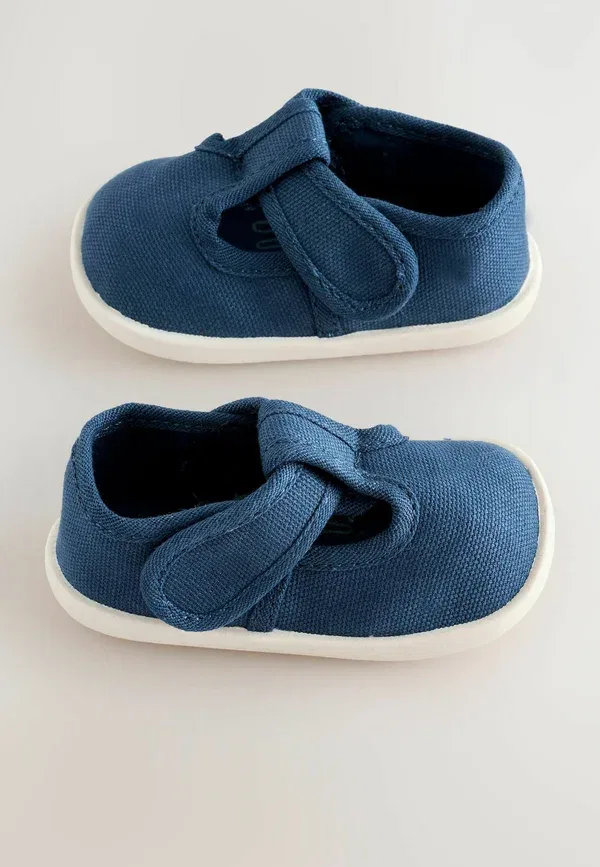 Ботинки на липучке с круглым носом Crawler T-bar Baby Shoes Next, темно-синий — фото 3