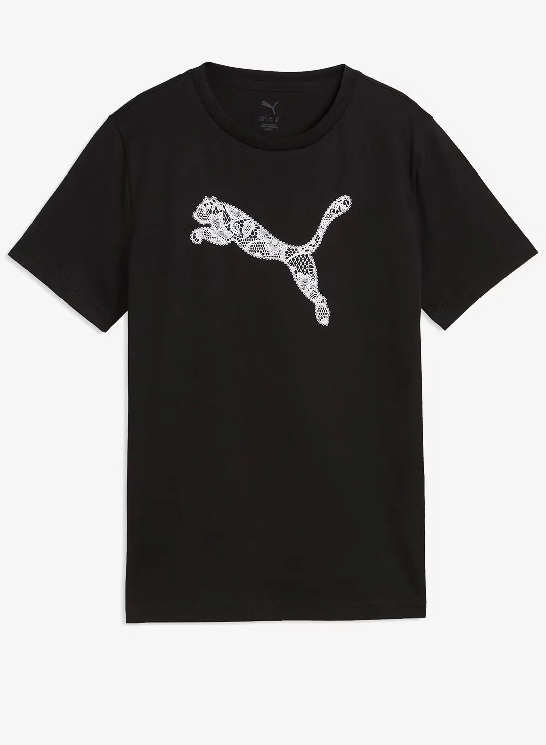 Футболка с графическим принтом Youth Graphic Lace Cat Puma, черный — фото 4