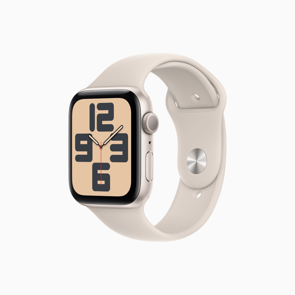 Умные часы Apple Watch SE Gen 2 2023 (GPS), 44 мм, Starlight Aluminum Case/Starlight Sport Band - S/M — фото 2