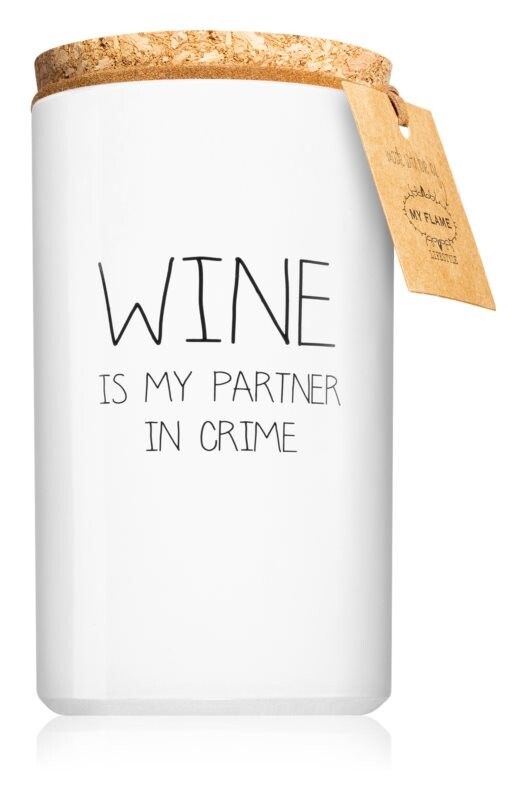 

Ароматическая свеча My Flame Fresh Cotton Wine Is My Partner In Crime