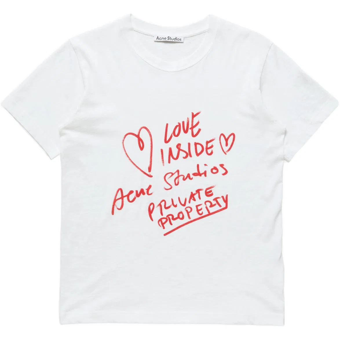 Футболка с прямым кроем Acne Studios, White