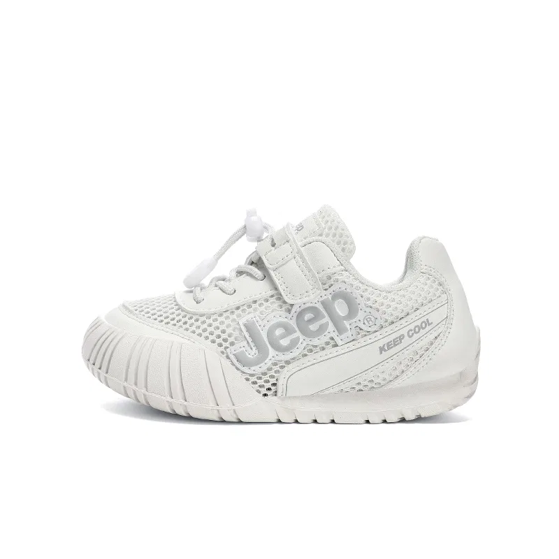 Детские кроссовки с защитой от истирания Jeep White-Unlined Mesh
