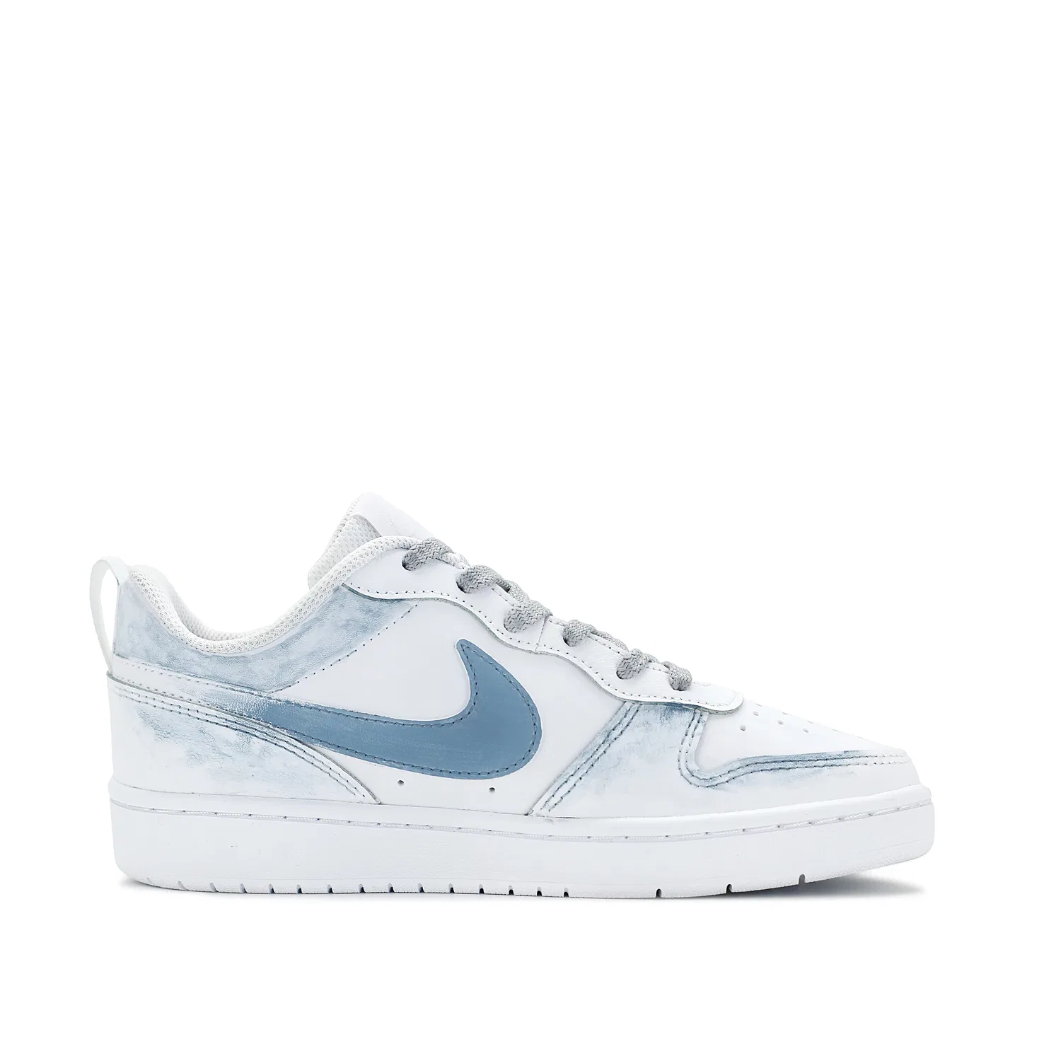 Детские скейтборд-кроссовки с китайским принтом Nike Court Borough, Blue White Ink Wash Chinese Style — фото 4