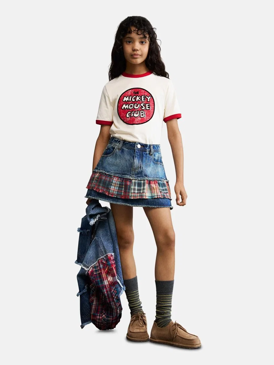 Юбка Desigual из синего джинсового материала, светло-голубая — фото 3