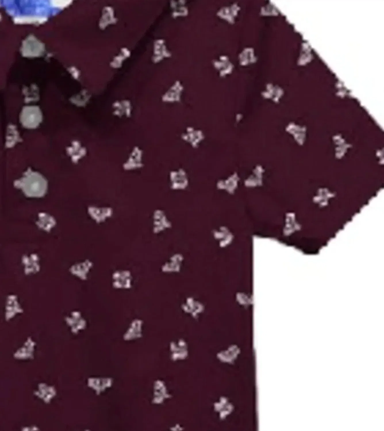 Детское боди-поло для мальчиков с принтом Texas A&M Logo Vive La Fete, Maroon — фото 2