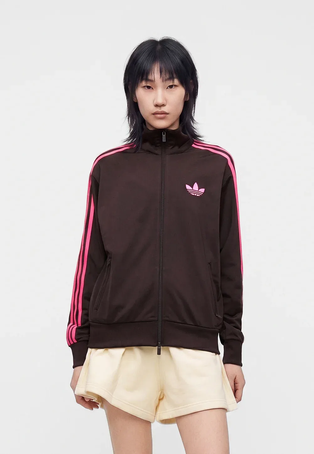 Свободная летняя куртка Firebird Adidas Originals, Aurora Coffee/Lucid Pink
