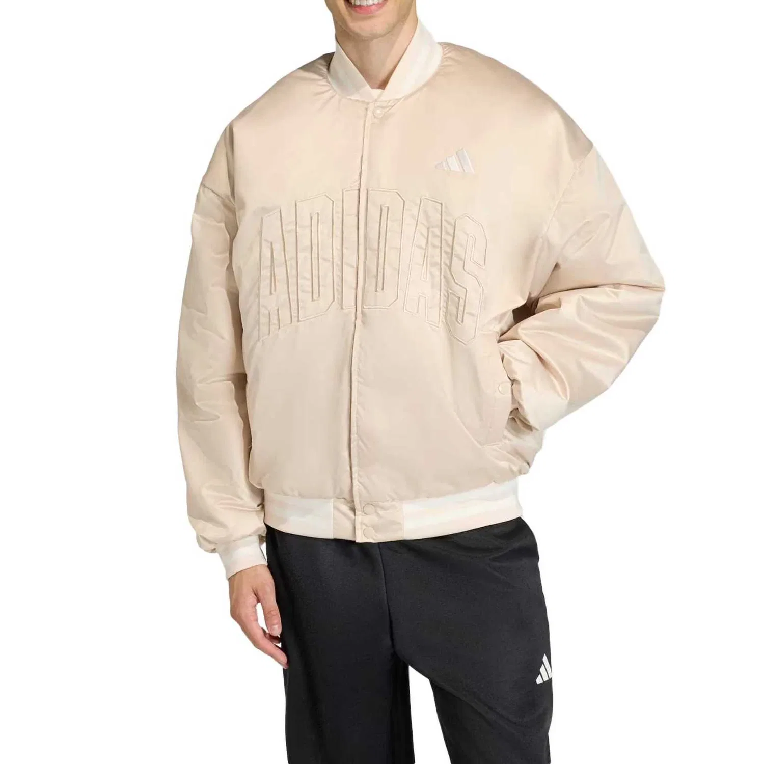 Мужская куртка-пилот хлопковая с воротником-стойкой Crystal Linen Adidas, Crystal Linen — фото 3
