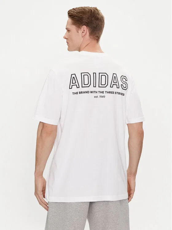 Футболка loose fit Adidas, белый — фото 3